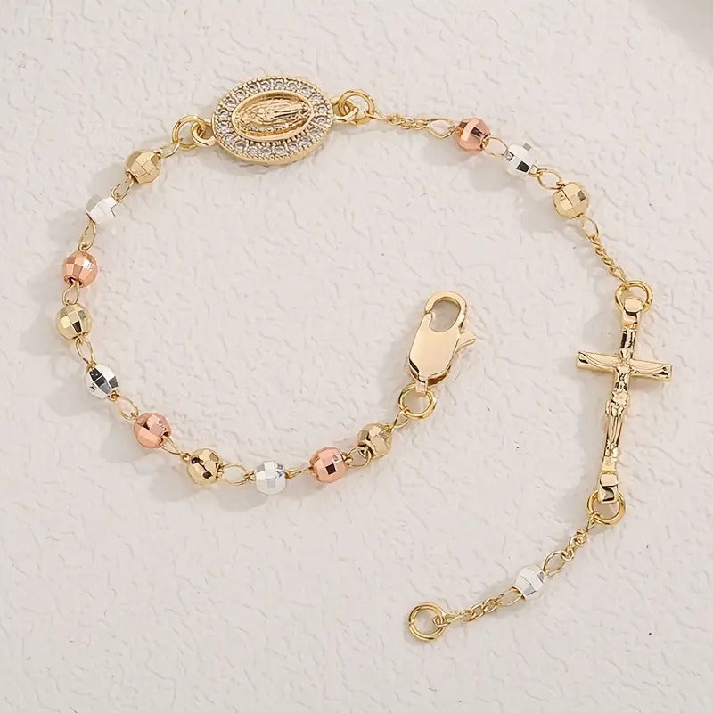 Delicate Cross Bracelet Gold-Plated