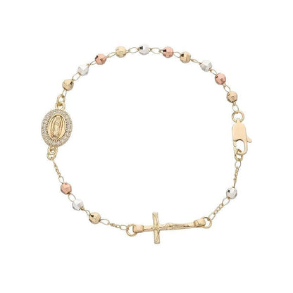 Delicate Cross Bracelet Gold-Plated