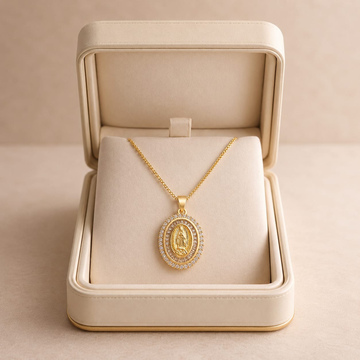 Medalla Santísima Virgen de Guadalupe - Baño en Oro 18k