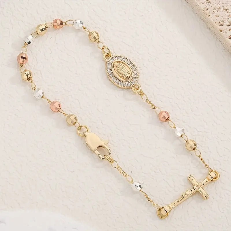 Delicate Cross Bracelet Gold-Plated